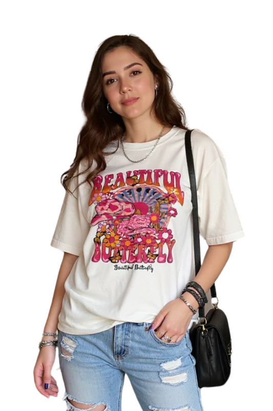 Butterfly Oversized Short Sleeve T-shirt