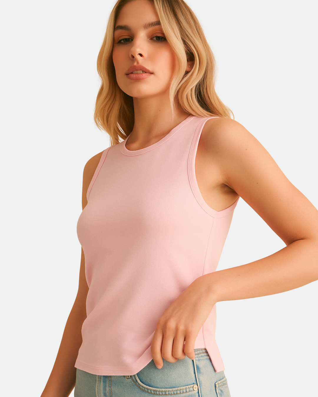 Basic Striped Sleeveless Tank Top