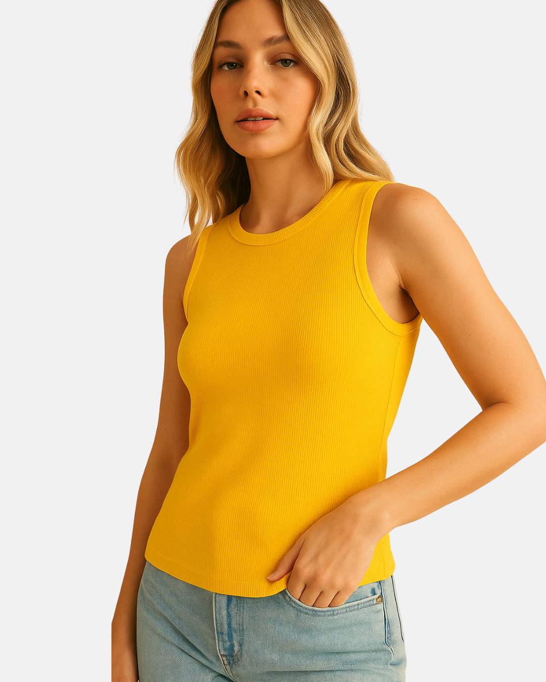 Basic Striped Sleeveless Tank Top