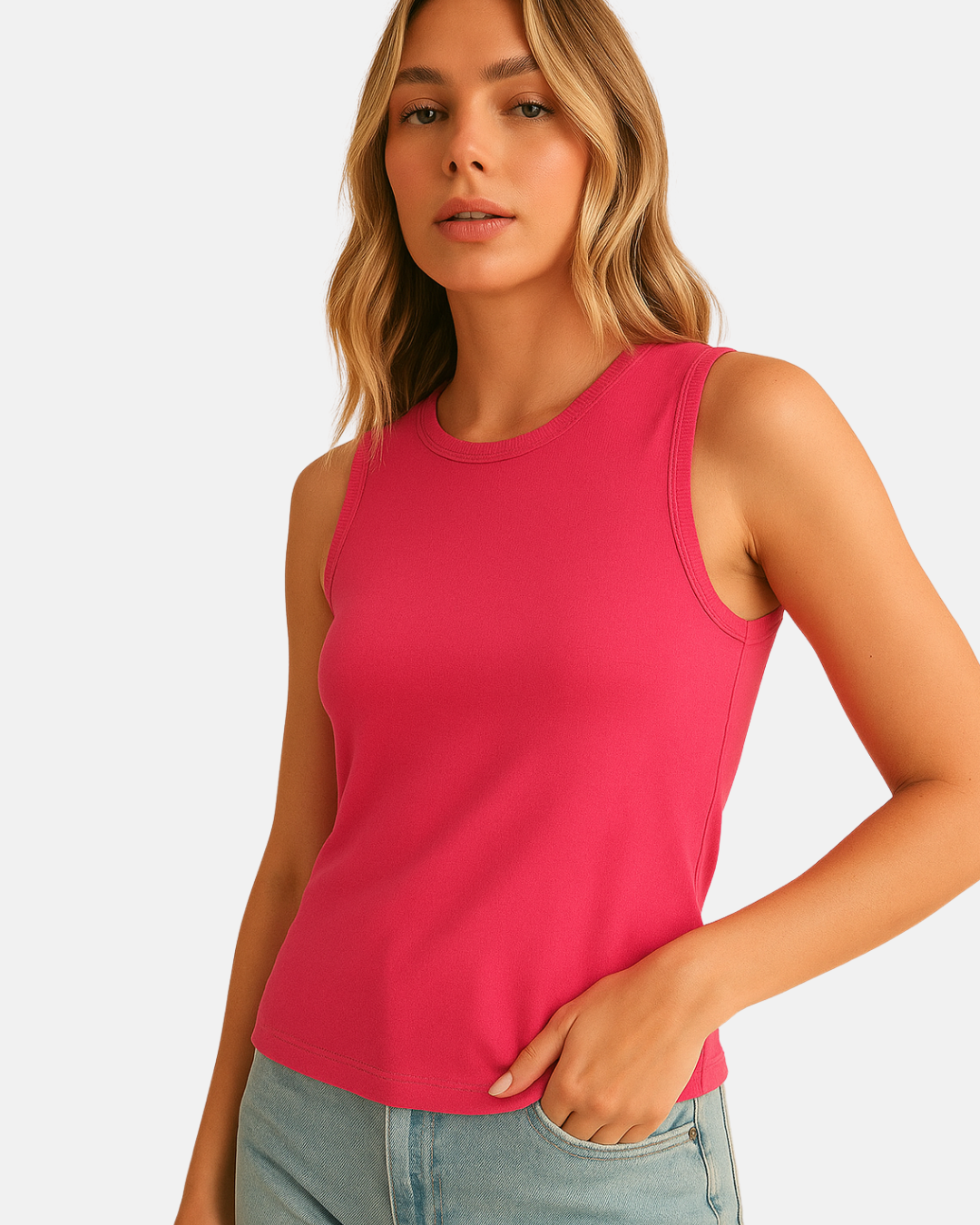 Basic Striped Sleeveless Tank Top